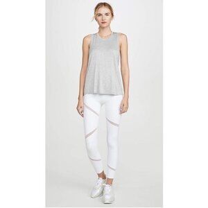 NEW Splits59 Toni Muscle Tank Top Heathered Grey Oversized Size XS High Neck